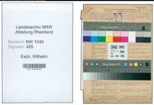 Entnazifizierung Wilhelm Esch , geb. 22.12.1895 (Inspektor)
