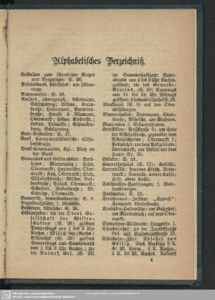 Alphabetisches Verzeichniß