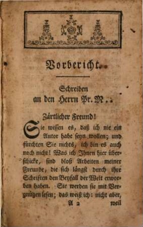 Kleine Schriften aus den schönen Wissenschaften und der Sittenlehre