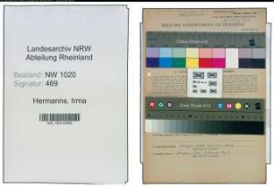 Entnazifizierung Irma Hermanns , geb. 23.03.1909 (Lehrerin)