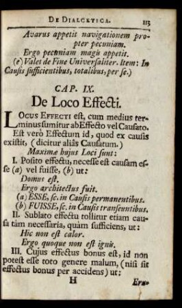 Cap. IX. De Loco Effecti.