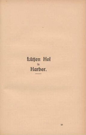 Lütjen Hof in Harber