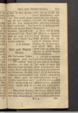 Alles nach Gottes Willen.
