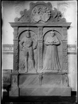 Müllheim Sankt Martin Kirche Epitaph des Hans Hartmann von Habsberg (gestorben 1584) und Ehefrau Glodina, geborene von Rot (gestorben 1589)