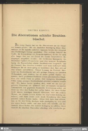 Die Aberrationen schiefer Strahlenbüschel