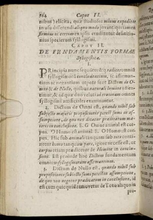 Caput II. De Fundamentis Formae Syllogisticæ.