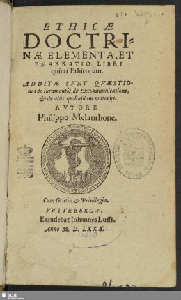 Ethicae Doctrinae Elementa, Et Enarratio Libri quinti Ethicorum