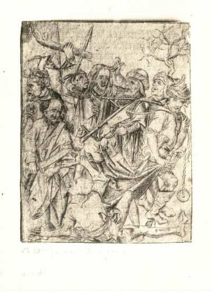 Geißelung Christi : Geißelung Christi. Kupferstich (Kopie nach M. Schongauer)
