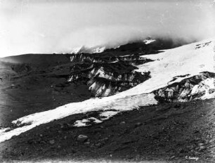Von-der-Decken-Gletscher am Kibo : Ende (Pseudozunge) des Von-der-Decken-Gletschers am Kibo