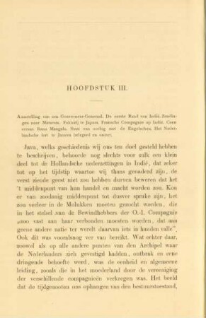Hoofdstuk III. Aanstelling van een Gouverneur-Generaal ...