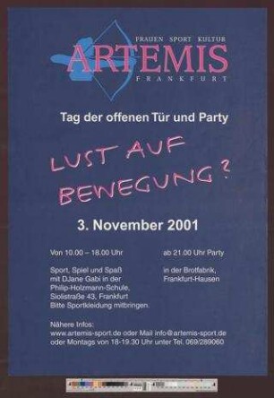 Tag der offenen Tür und Party : Lust auf Bewegung?