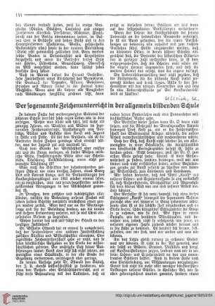 N.F. 5.1925: Der sogenannte Zeichenunterricht in der allgemein bildenden Schule