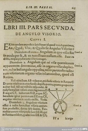 Pars Secunda. De angulo visorio.
