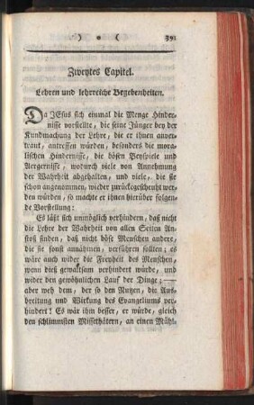 Zweytes Capitel. Lehren und lehrreiche Begebenheiten