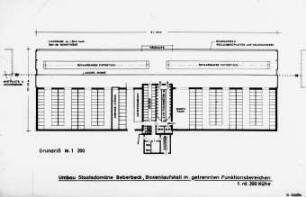 Umbau Staatsdomäne Beberbeck, Boxenlaufstall mit getrennten Funktionsbereichen f. rd. 200 Kühe