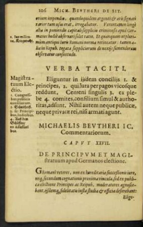 Caput XXVII. De Principum Et Magistratuum apud Germanos electione.
