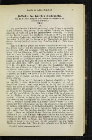 Geschichte des deutschen Kirchenliedes : (Schluß)