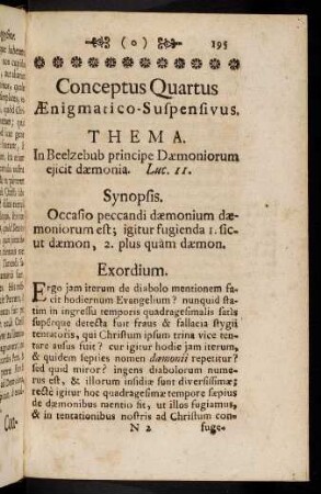 195-209, Conceptus Quartus. Aenigmatico-Suspensivus.