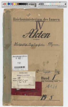 Wirtschaftliche Angelegenheiten. Allgemein