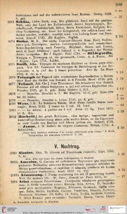 V. Nachtrag (Nr. 2083 - 2130)