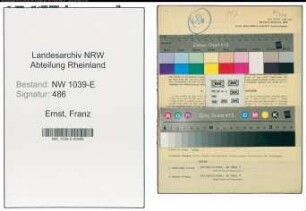 Entnazifizierung Franz Ernst , geb. 30.09.1891 (Postbetriebsassistent)