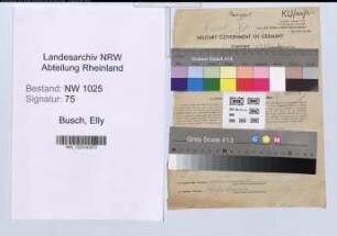 Entnazifizierung Elly Busch , geb. 10.05.1897 (Spediteur)