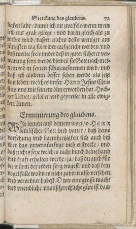 Ermunterung des glaubens.