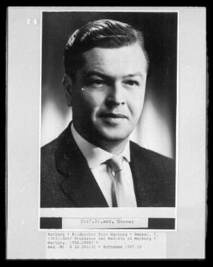 Hensel, ?, 1955/1965? Professor der Medizin in Marburg