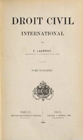 Droit civil international, 3