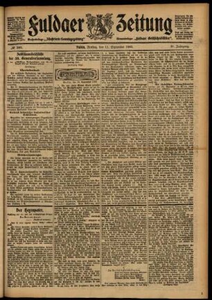 Ausgabe vom Freitag, den 11. September 1903.