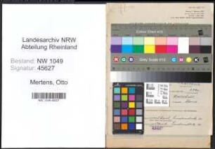 Entnazifizierung Otto Mertens , geb. 19.03.1905 (Stadtinspektor)