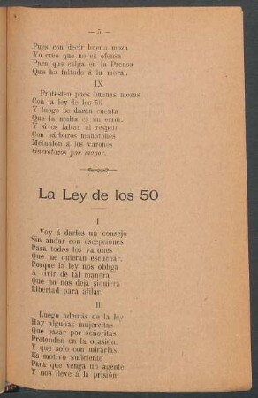 La ley de los 50