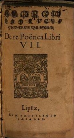De re poetica : libri VII