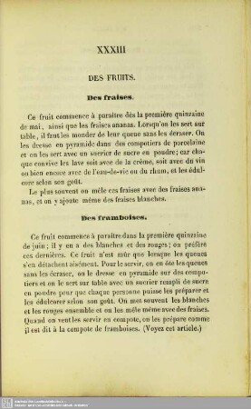 XXXIII. Des fruits