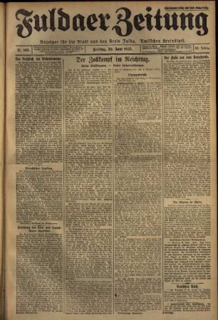 Ausgabe vom Freitag, den 26. Juni 1925.