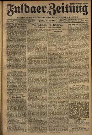 Ausgabe vom Freitag, den 26. Juni 1925.