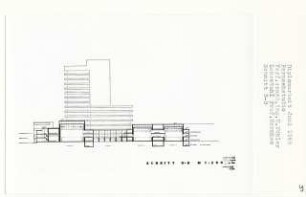 Fernsehstudio (Diplomarbeit bei Bernhard Hermkes): Schnitt 1:200