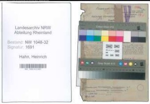 Entnazifizierung Heinrich Hahn , geb. 03.03.1882 (Beamter)