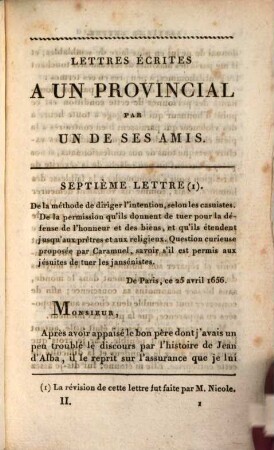 Les provinciales, ou lettres de Louis de Montalte. 2