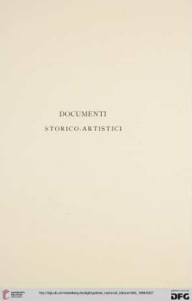 Documenti storico-artistici