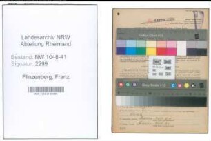 Entnazifizierung Franz Flinzenberg , geb. 21.04.1921 (Polizist)