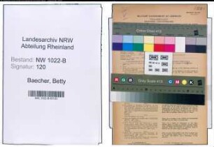 Entnazifizierung Betty Baecher , geb. 21.02.1891 (Arbeiterin)