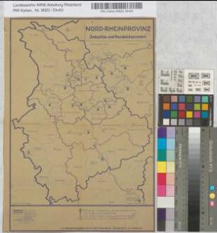 Nord-Rheinprovinz. Industrie- und Handelskammern. Stand: Januar 1946. Landesplanungsgemeinschaft Rheinland, Düsseldorf, Landeshaus