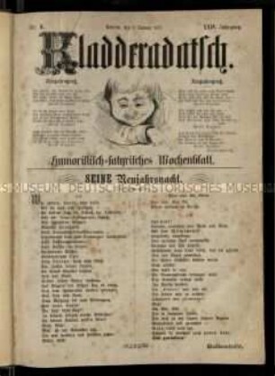 Satirezeitschrift "Kladderadatsch". 24/25. Jahrgang 1871/72