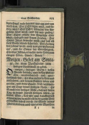 [Morgen-Gebet eines Communicanten.]