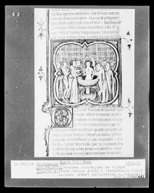Grandes Chroniques de France — Herzog Rollo wird getauft, Folio fol. 166 verso