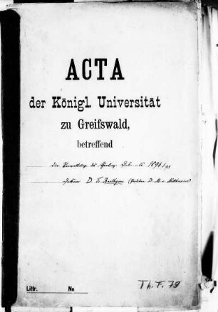 Dekanat Friedrich Baethgen