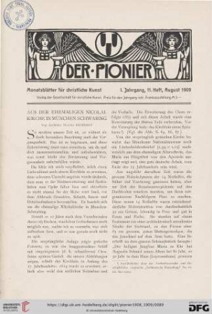 11. Heft, August 1909