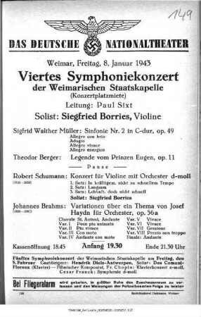 Viertes Symphoniekonzert