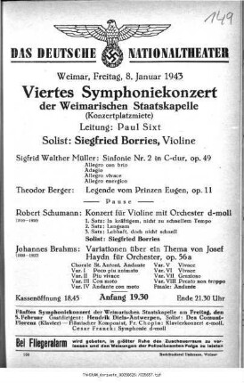 Viertes Symphoniekonzert